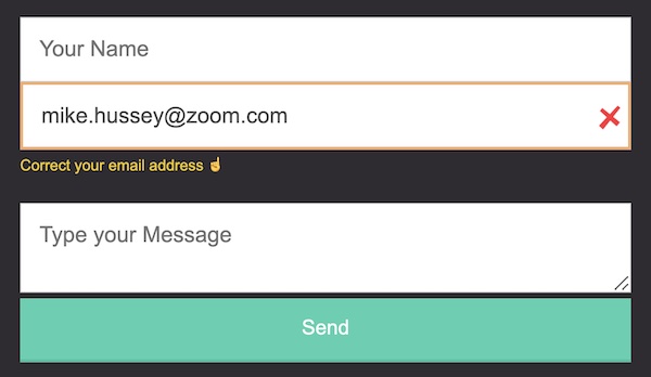 custom message text and styling