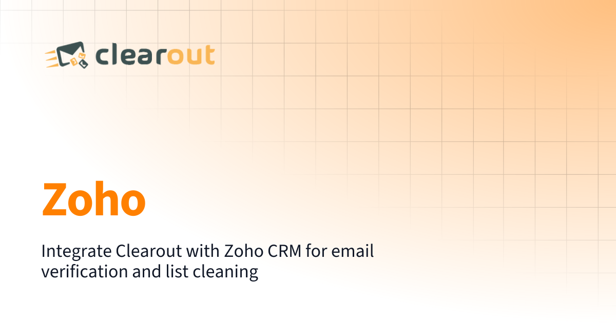 Zoho | Clearout Documentation