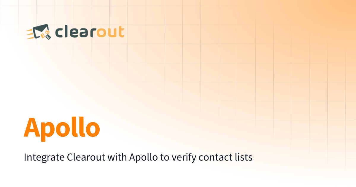 Apollo | Clearout Documentation